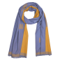 Preview: Stole Scarf Shawl 100% Silk Flannel Jacquard Melange Grey Yellow